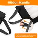 MOXARYSU 12 Pcs Black Gift Bags with Clear Window: 9.8x5.1x7.1 Inch Medium Kraft Paper Bags with Handle For Party Business Birthday Wedding (Black, 12p)