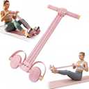 Pedal Resistance Bands with Handles, Adjustable 6-Tube Foot Pedal Resistance Band, Heavy-Duty Natural Rubber Tension Bands for Full Body Workout, Home Fitness Training for Abdomen, Arms, Legs & Waist