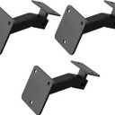 Adjustable Handrail Brackets for Indoor Stairs, Black Iron Stair Railing Support with Swivel Design for Easy-Installation, Secure Banister Fittings for Home, Office, Corridor(3PCS)