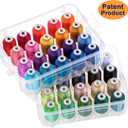 New brothread 40 Colors Compatible with Brother 500m Each Embroidery Machine Thread with Clear Plastic Storage Box for Embroidery Sewing Machine