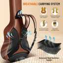 CAHAYA Guitar Case Acoustic Bag - 0.8in Thick Padding Guitar Gig Bag Waterproof PU Design for Easy Cleaning Fits 40 41 42in Acoustic Guitars Travel Acoustic Case with Adjustable Shoulder Straps, Medium