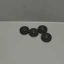 CNBTR 4PCS U-Type Pulley Wheel 0.31X1.77X0.45inches U Groove Bearing for Doors and Windows with Steel Bearings 8mm Shaft Hole 45mm (Black)