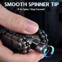 4 in 1 Metal Tank Fidget Slider Chain Spinner Hand Roller Finger Clicker Toy, Tactile Feedback Mechanical Clicking Sound Fidget Desk Toy, EDC Stress Relief Focus Gadget for Adults Kids, Black