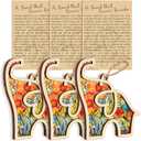 Best Friend Birthday Gifts, Friendship Elephant Ornament, Elephant Gift for Women, Unique for Friends, Birthday for Friends (Set 3 Yellow)