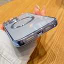 Spevert Magnetic Clear Case for iPhone 13 Pro Max with Camera Lens Protector Full Protection Case Compatible with MagSafe Elegant Anti-Scratch Case Cover 6.7 Inch (Purple)