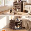 Feandrea Modern Dog Crate Furniture, Charging Station, Flip-Up Hidden Door