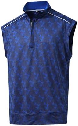 M MAELREG Golf Vests For Men Dry Fit Lightweight Moisture Wicking Performance Sports Breathable Golf 1/4 Zip Pullover Men, Large
