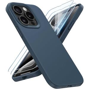 for iPhone 15 Pro Case Liquid Silicone Slim Shockproof Protective Cover 6.1 Inch Anti-Scratch Drop Protection,Deep Navy