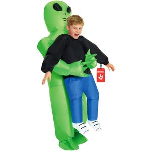 Morph Kids Inflatable Alien Costume, Blow Up Alien Outfit for Children, Halloween Costumes for Kids, Boys Halloween Costume, One Size