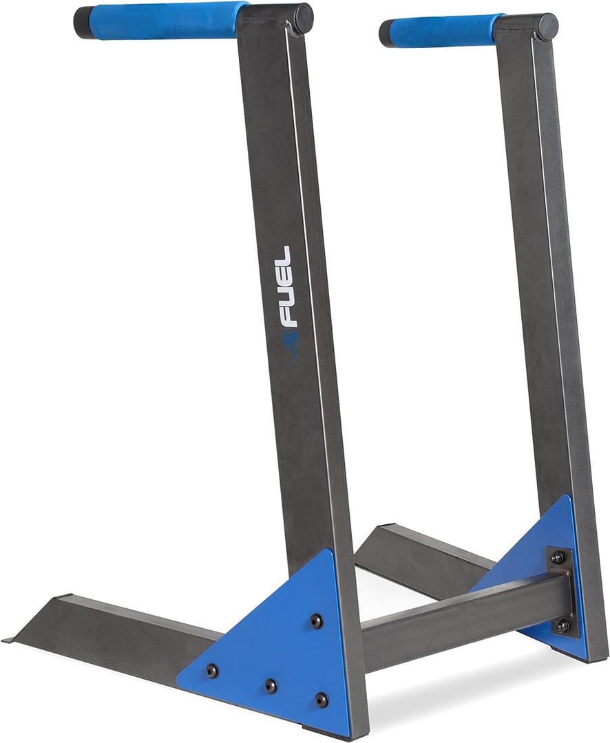 Fuel Pureformance Dip Station | Bodyweight Training | Multiple Options (Black/Blue - Deluxe Dip Station)