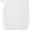 iDesign Plastic Power Lock Suction Shower Shaving Mirror with Razor Holder, Fog-Free Mirror for Bathroom or Tub, 6.25" x 8.5" x 2.5", Clear