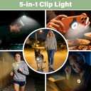 Nurse Night Light Clip for Badge - Rechargeable Magnetic Badge Light with 6 Brightness & 3 Color Modes, Hands-Free Nurse Essentials for Night Shift, Purse Light for Walking, Camping Black 1 Pack
