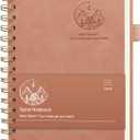 3 x Lined Spiral Journal for Women & Men, A58.46 Hardcover Spiral Notebook for Work,Note Taking, Journals for Writing,100 GSM, College Ruled 130 pages -Scarlet