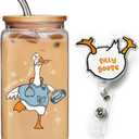 Funny Nurse Goose Cup for Women, RN Appreciation Gifts Nurses Week Gifts, Cute Retractable Nurse Badge Gift, Graduation Appreciation Nursing Student Ideas