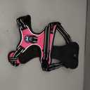 PoyPet No Pull Dog Harness, No Choke Front Lead Dog Reflective Harness, Adjustable Soft Padded Pet Vest with Easy Control Handle for Small to Large Dogs(Pink,L)