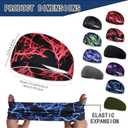 Fumwase 10 Pieces Boys Athletic Sweatbands Headbands 16 inch Elastic Sports Wicking Headbands Breathable Soft Sweatband Head Wrap for Basketball Football Cycling Running