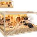 Hamster Cage Chewproof, Large Hamster Cages and Habitats, Openable Top with Acrylic Sheets, Solid Built