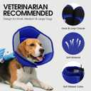 Dog Cone - Soft Cone for Dogs to Stop Licking, Pet E-Collar Alternative After Surgery, Adjustable Pet Recovery Collar for Wound Healing, Blue Medium (Blue, M)