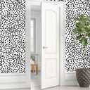 17.3x480 Black and White Polka-Dot Wallpaper Self-Adhesive Contact Paper Moire Dot Peel and Stick Decorative Wallpaper Spots Contact Paper for Walls Bedroom Living Room Nurseryls