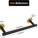 12-Inch Towel Bar Towel Rack Wall Mounted SUS 304 Stainless Steel Towel Rail Towel Rod for Bathroom Modern Style Black & Gold