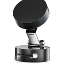 Novel Vacuum-Based Magnetic Phone Holder, A Foldable and Retractable Dual-Sided Mount Compatible with All Smartphone Models (Black)