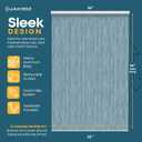 Ceiling Mounted Rollup Bathroom Shower Curtain/Liner 56" Base Up to 95" Long - Use for 9' Ceilings Waterproof PEVA Plastic Shower Curtains for Bathroom No Rod, Hooks or Rings (Wave)
