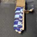 SUNCREAT Hammocks Quilted Fabric Hammock, Double Hammock with Spreader Bar, Soft Pillow, Max 475lbs Capacity, Blue Stripes, 122"L x 55.1"W