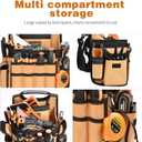 Tool Belt Bag | LOKASS Canvas Electrician Tool Pouch | 23 Pockets&Loops for Tool Organizer | Utility Pouch with Adjustable Belt and Shoulder Strap for Men/Women/Carpenter/Electricians/Constructors