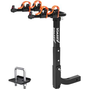 Bike Rack for Car, SUV, RV, Bike Rack Hitch Mount, Hitch Bike Rack 2, Up to 70 lbs Load Bicycle Rack Carrier Rubber Straps, Tilt Release, Bike Rack with 2" Hitch for Cars (2 Bikes)