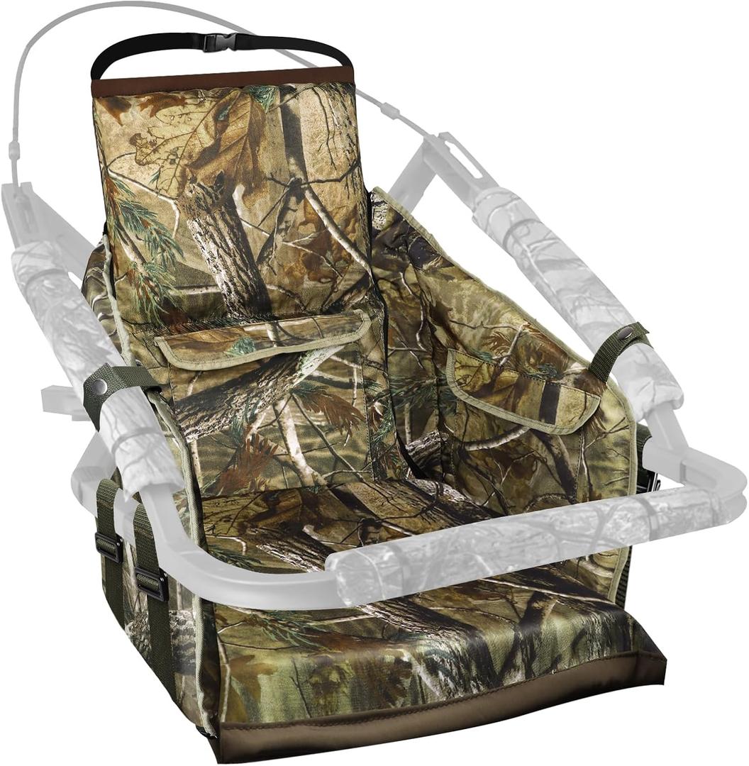 UQM Tree Stand Seat Replacement, Adjustable Treestand Seats for Hunting, Comfortable Hunting Tree Seat Fits Climber Deer Tree Stands