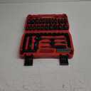 LLNDEI 3/8Drive Impact Socket Set,Standard SAE(5/16 to 3/4-Inch) Metric Size(8-22mm), 95 Piece, CR-V Steel Deep&Shallow Kit, Adapters, Ratchet Handle, Screwdriver Bit Set, Spark Plug Socket, 6 Point