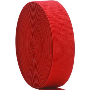 Red Wide Elastic Band for Sewing 1.5 inch 10 Yards Double-side Twill Woven Elasitc Stretch Straps Heavy Knit Elastic Waistband for Pants Wigs DIY Crafts & Projects