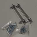Crystal Glass Drawer Pulls 7-1/2 Inch, Brushed Nickel Cabinet Pulls Clear Cabinet Handles (192mm, 10 Pack)