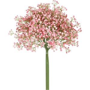 Babys Breath Artificial Flowers (24pcs, Light Pink), Real Touch Gypsophila Bouquet for Home, Wedding, Table Centerpiece and Party Events Decoration, DIY Fake Floral Arrangements