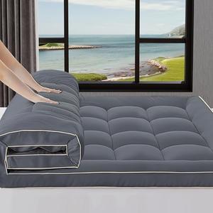 3 inch Mattress Topper Full Size Pillow Top - Extra Thick Padded Mattress Pad & Protector, Breathable Fitted Deep Pocket 8-21, Ultra Soft & Supportive 1100GMS