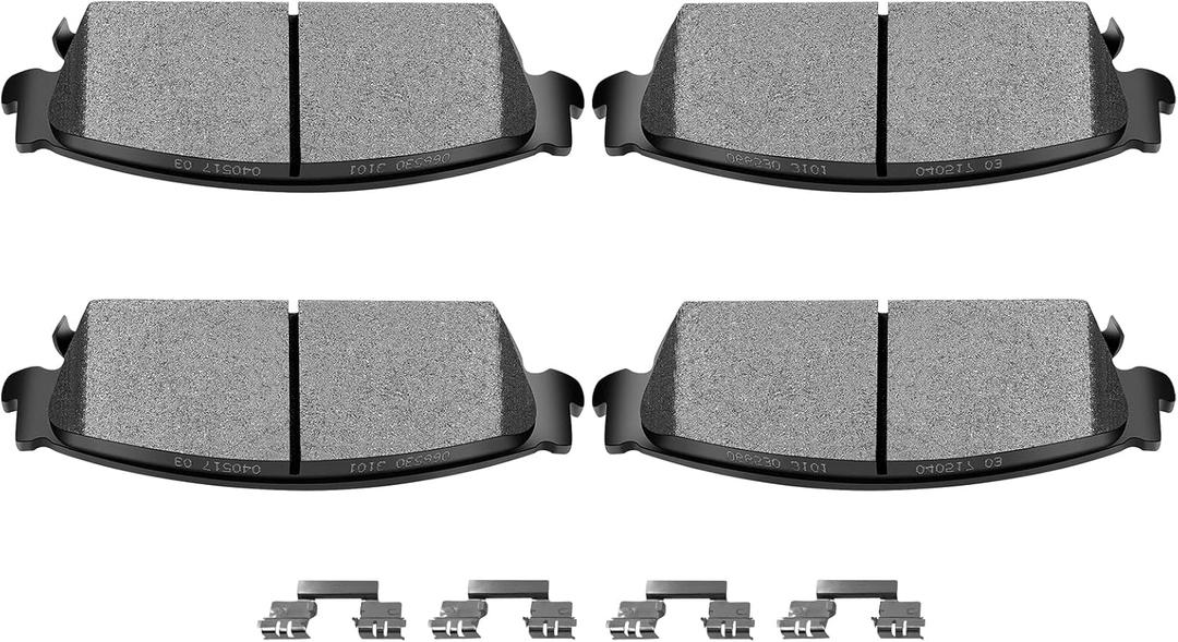 Rear Brake Pads, ECCPP 4pcs Rear Ceramic Brake Pads Kits Pads Set fit for Cadillac Escalade ESV EXT, for Chevy Avalanche Suburban Silverado, for GMC Sierra Yukon D1194-8312