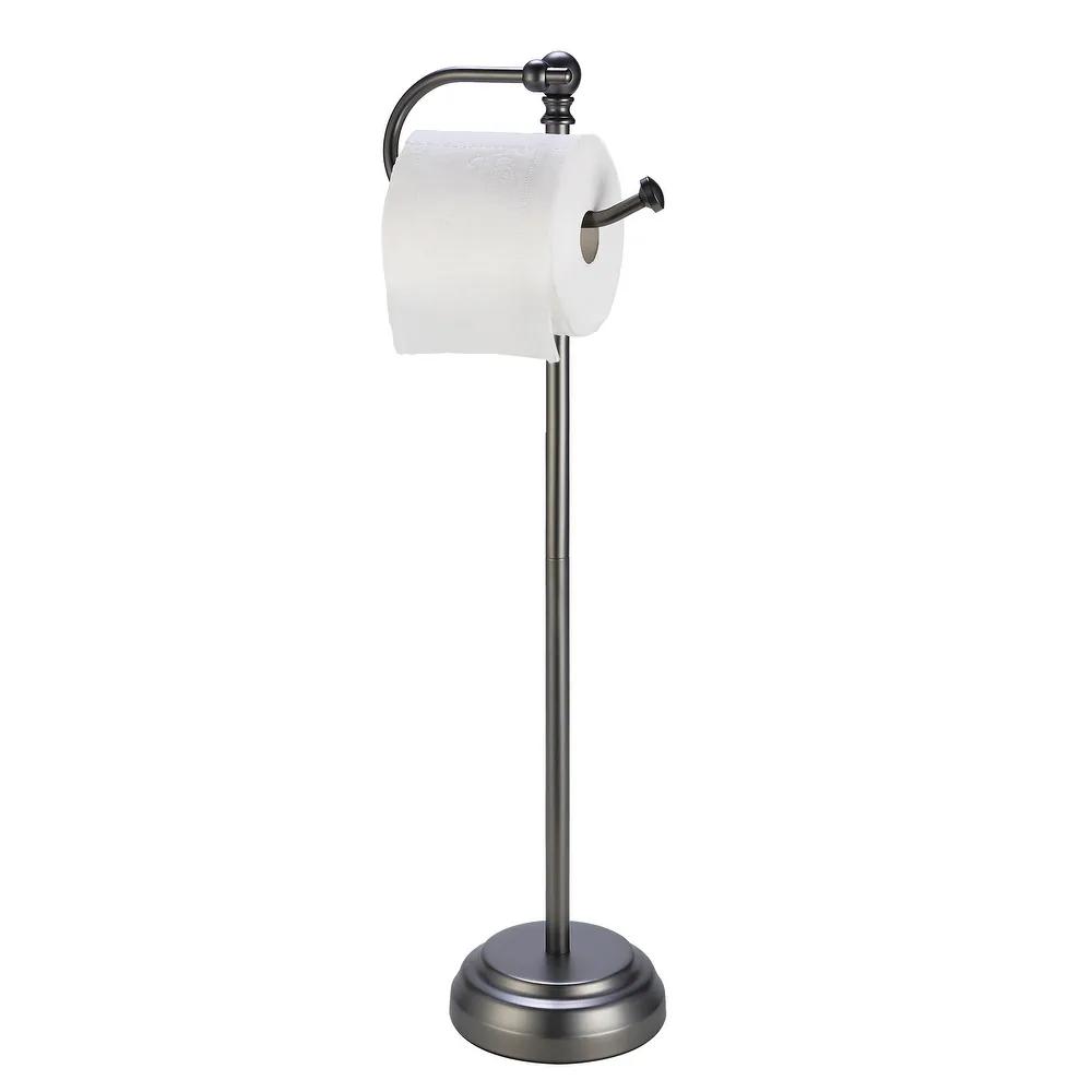 Classic Bathroom Free Standing Toilet Tissue Paper Roll Holder Stand