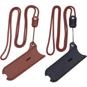 PU Leather Case Lanyard Necklace case for J-U-UL/R-E-LX/MO-TI/YO-OZ Or Similar Sized Lanyard Leather Pen Cover