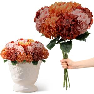 Suncalla 9 Pcs Vintage Hydrangea Artificial Flowers Gifts 23.6" Faux Silk Hydrangeas Flower with Stem Fake Hydrangeas Bouquet Floral for Farmhouse Home Wedding Table Centerpiece