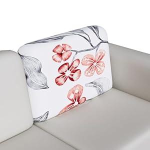 BoSofMIT Printed Couch Cushion Cover, Sofa Back Cushion Covers Fits Sectional Sofa Slipcovers, High Stretch Washable Outdoor Cushion Covers for Patio Furniture with Elastic Bottom