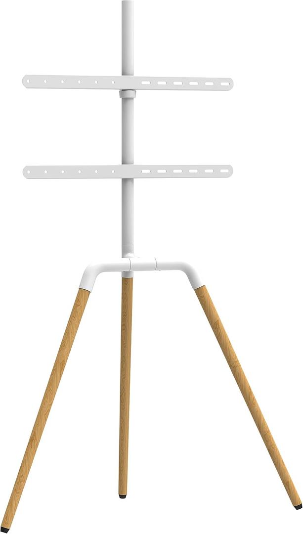 Tripod Easel Stand TV Floor Stand for 32-65 Inch Adjustable VESA Adapter (Tritonix, White)