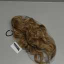 Ponytail Extension, Hair Extensions Ponytail Claw 14" Wavy Fake Hair Curly Synthetic Ponytail Wig Clip Daily Fluffy Pony Tail Hair Piece for Women(Darkest Blonde)