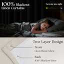 80 Inch Pinch Pleated Linen Black Out Curtains 2 Panels for Bedroom Living Room Cream 100% Blackout Curtains 80 Inches Long Pinch Pleat Dual Layer Drapes Cream Ivory Drapes for Dining Room Office