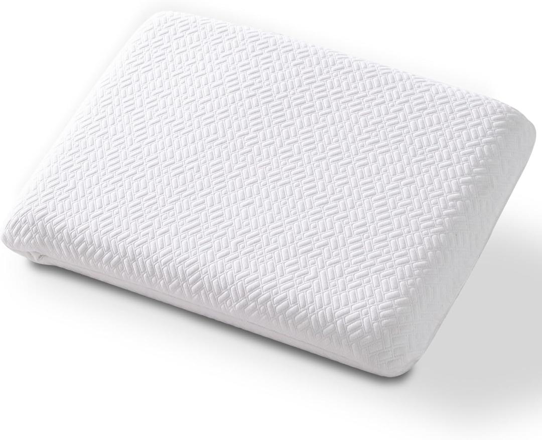 Ultra Thin, Flat Pillow for Sleeping 2.75 Inch Height, Thin Memory Foam Pillow for Stomach Sleeper, Slim Bed Pillow for Side and Back Sleepers, Standard Size