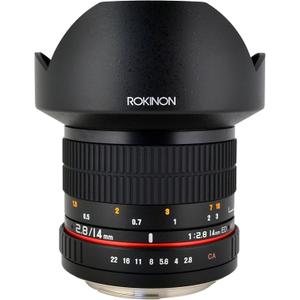 Rokinon FE14M-C 14mm F2.8 Ultra Wide Lens for Canon (Black)