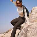 Heathyoga Cargo Pants Women Fleece Lined Leggings Waterproof Hiking Pants Women Thermal Pants Warm Wide Leg Sweatpants Winter (M)