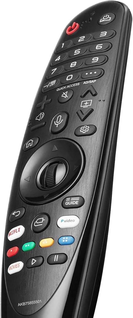 Magic Remote for LG UHD OLED QNED NanoCell Webos Smart TV Voice Magic Remote Control Replacement AKB75855501 AN-MR20GA MR19BA MR21 MR22 MR23 MR24 GA GN MR18BA, with Voice and Pointer Function