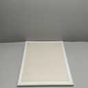 U Brands Farmhouse Linen Bulletin Board, 23"x17", White Wood Style Frame, Industrial Grade Pinning Surface