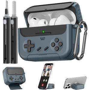 Inesore for Airpods Pro 3 Case Cover with Cleaner Kit,with Lock for Airpod Pro 3 (2025),Classic Cool Funny Game Console Hard Air Pods Pro 3 Case for Men Boy (Black)