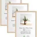 LYYYXGYP A3 Oak Wood Picture Frame 3 Pack 11.7x16.5 IN Natural Wooden Photo Frame Gallery Poster Frame with Plexiglass for Wall Hanging